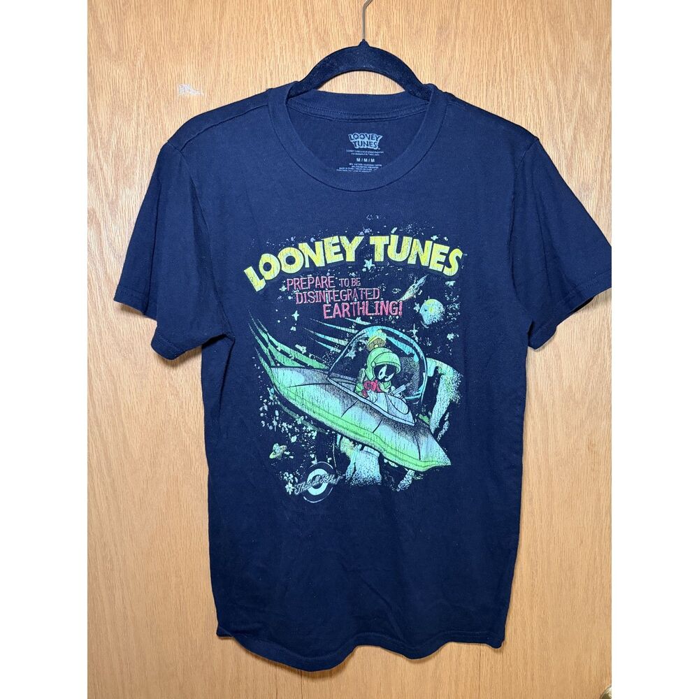 Looney Tunes Marvin the Martian Graphic Tee Black Size M
